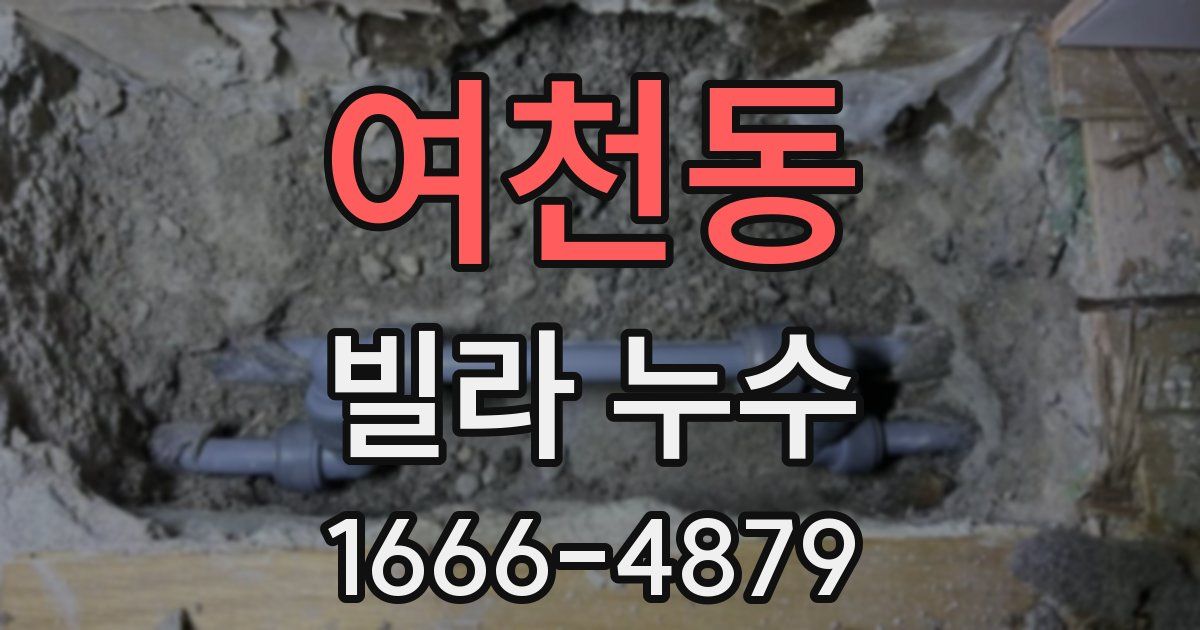 여천동 빌라 누수