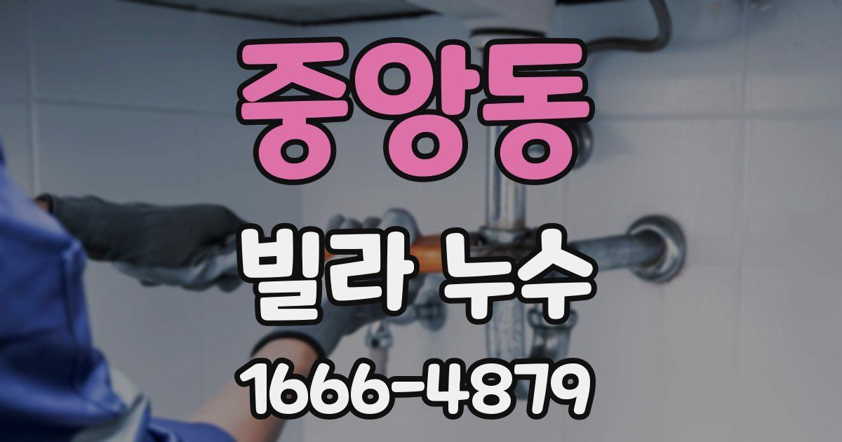 중앙동 빌라 누수