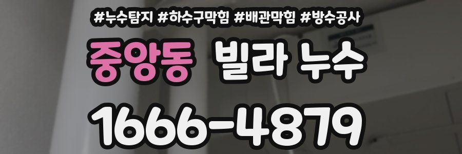 중앙동 빌라 누수