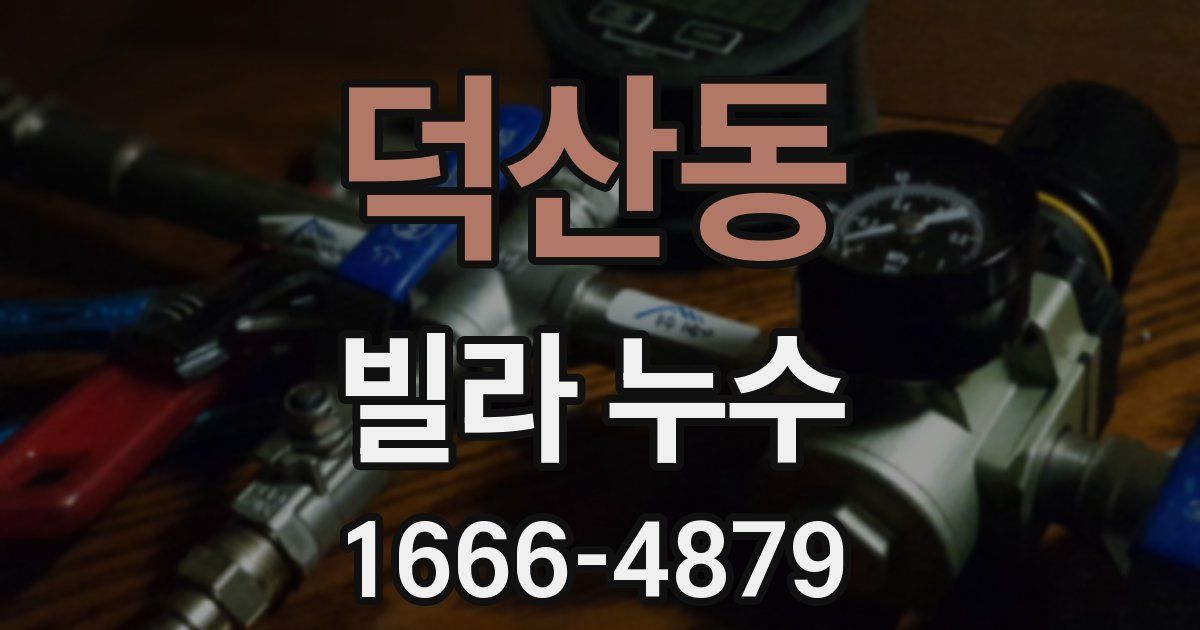 덕산동 빌라 누수