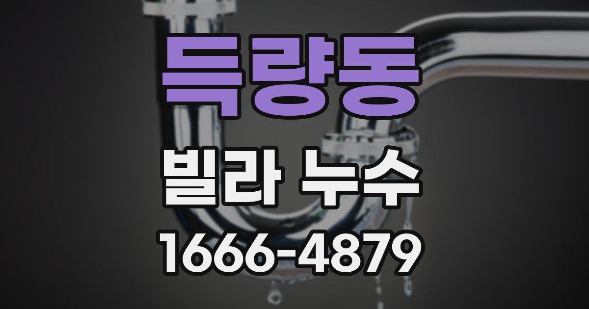 득량동 빌라 누수