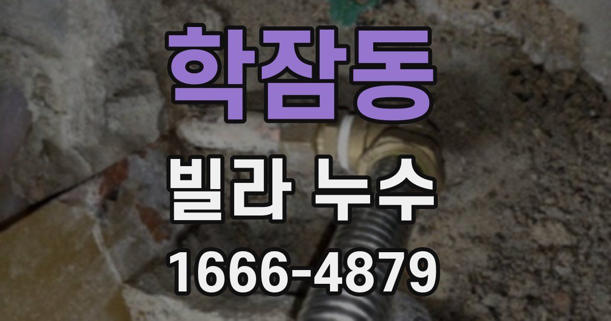 학잠동 빌라 누수