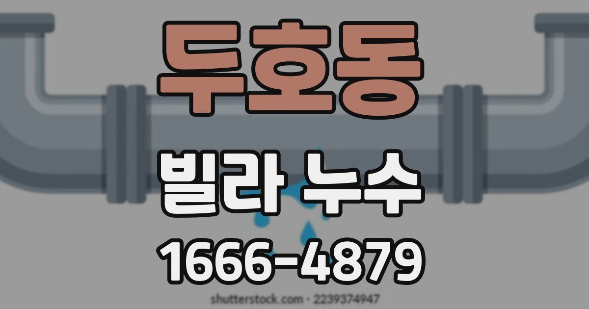 두호동 빌라 누수