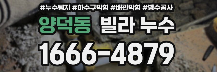 양덕동 빌라 누수