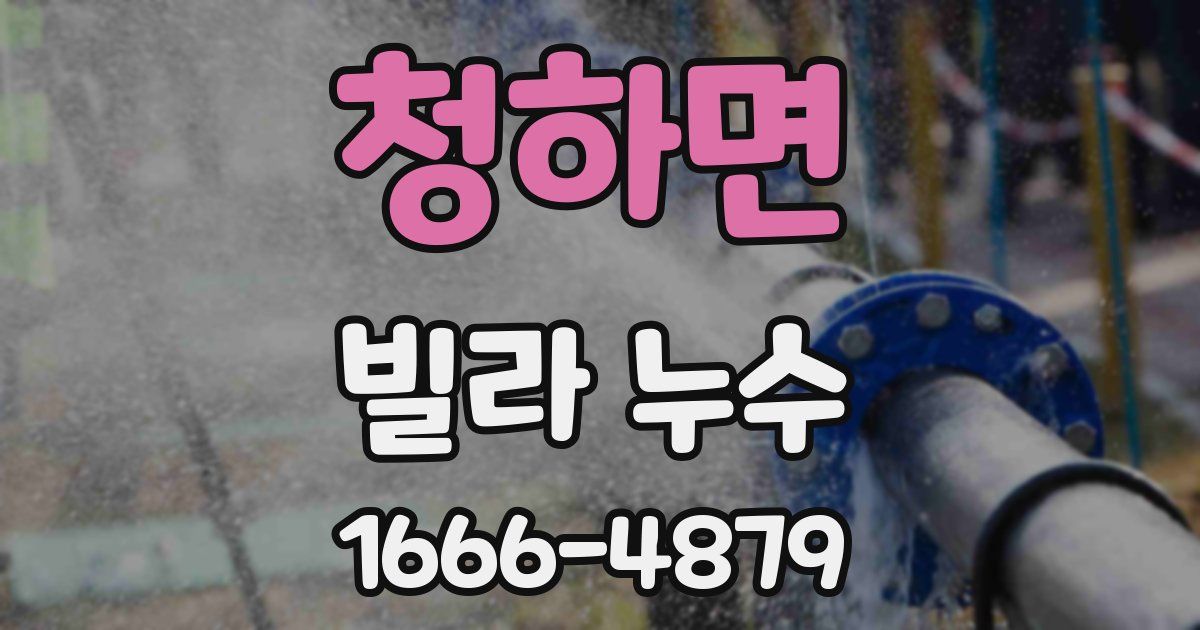 청하면 빌라 누수
