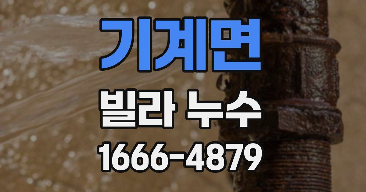 기계면 빌라 누수