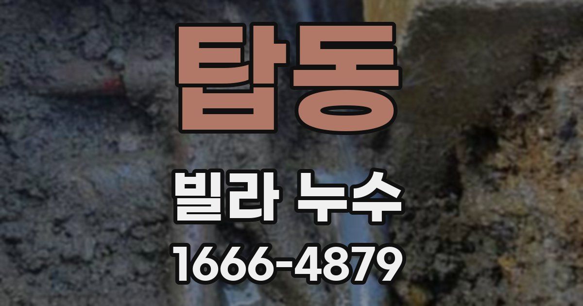 탑동 빌라 누수