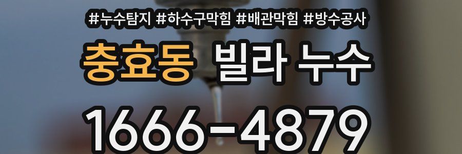 충효동 빌라 누수