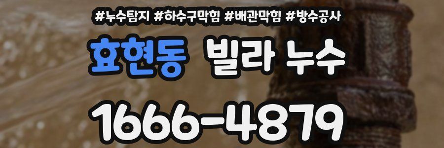 효현동 빌라 누수