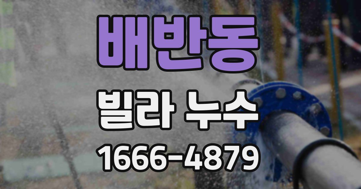 배반동 빌라 누수