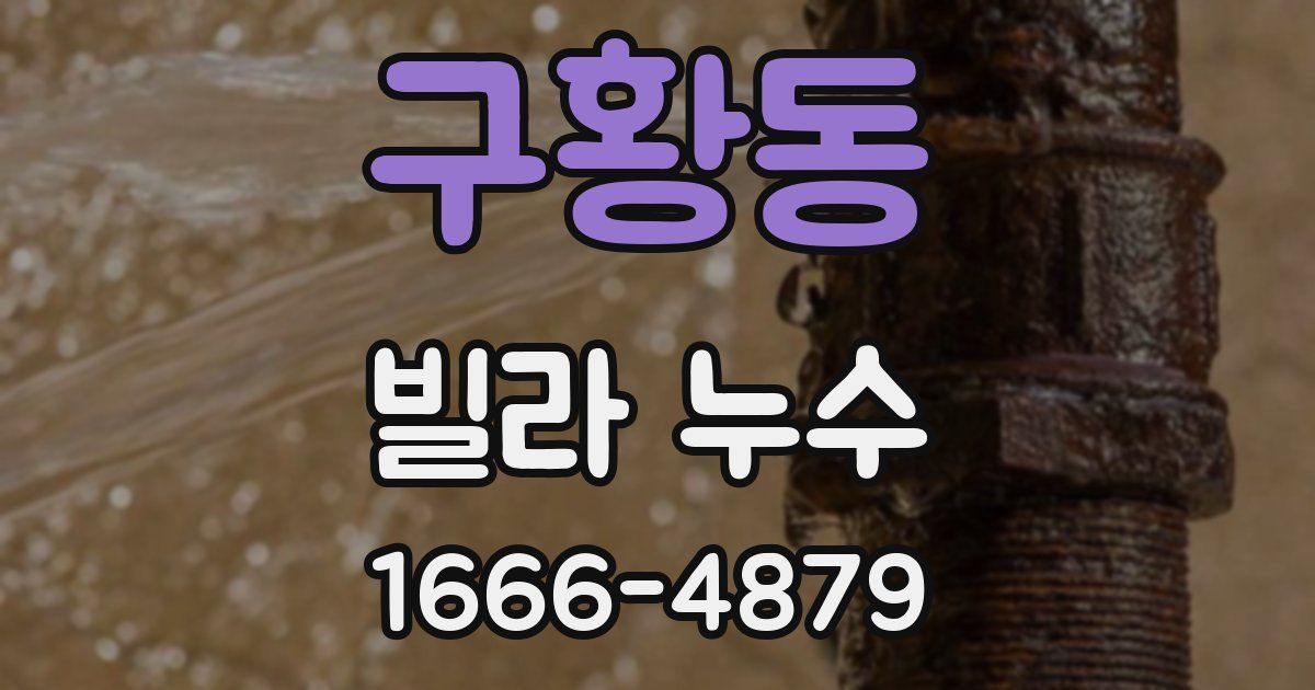 구황동 빌라 누수