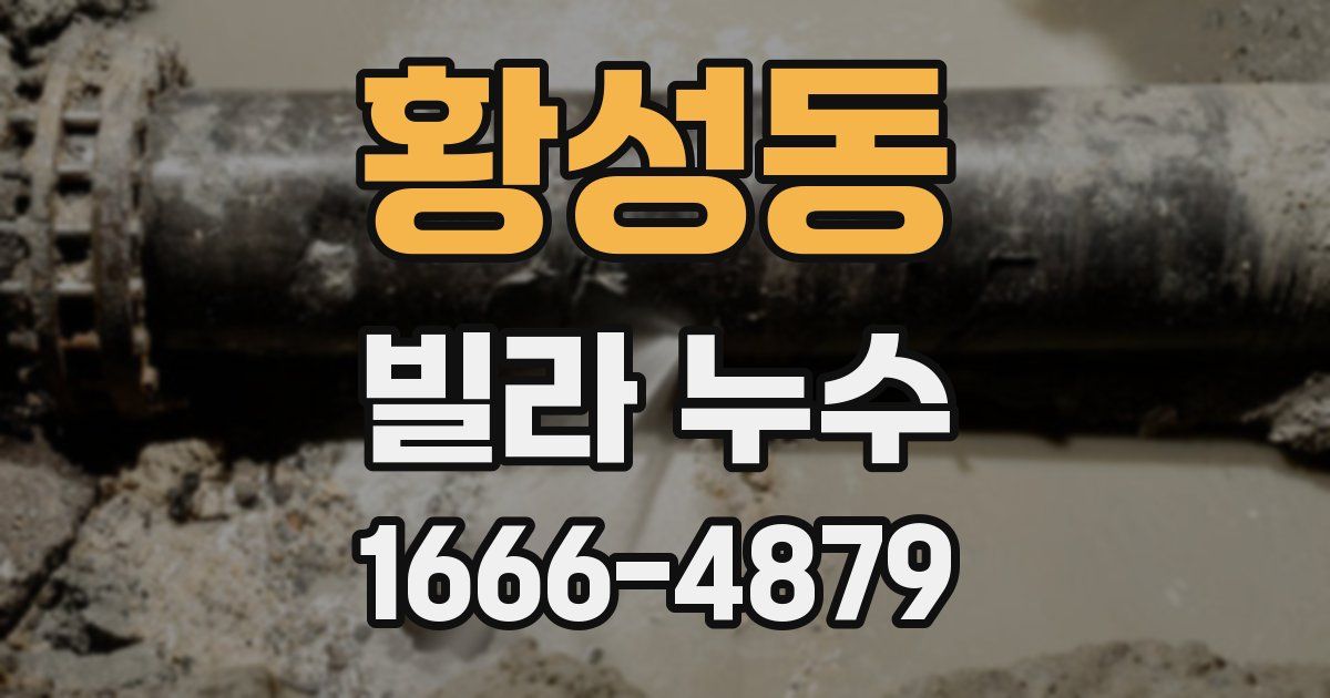 황성동 빌라 누수