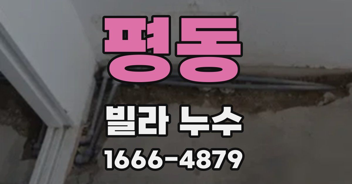 평동 빌라 누수