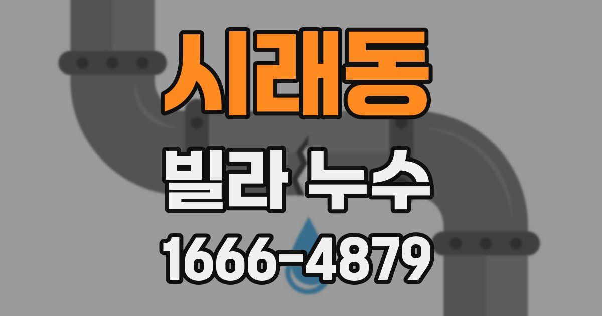 시래동 빌라 누수
