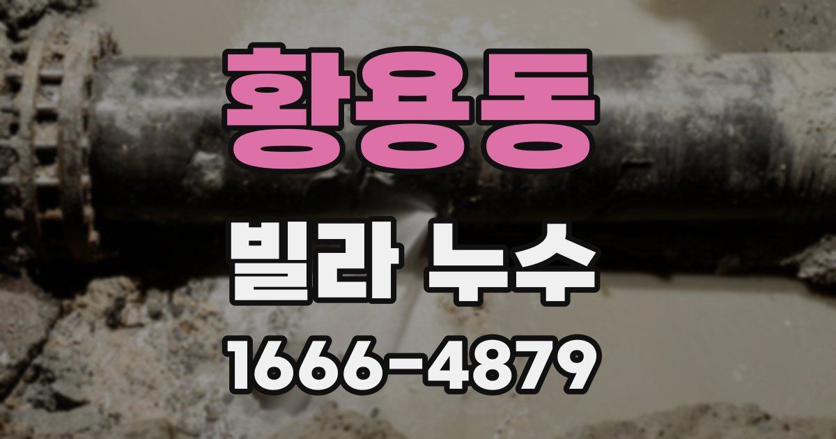 황용동 빌라 누수