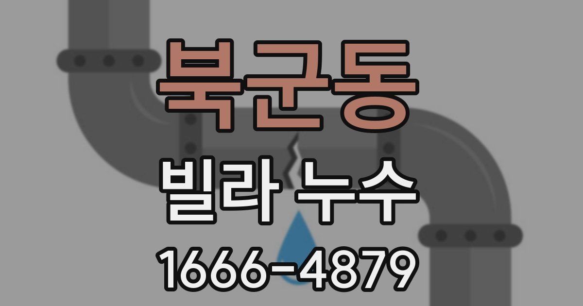 북군동 빌라 누수