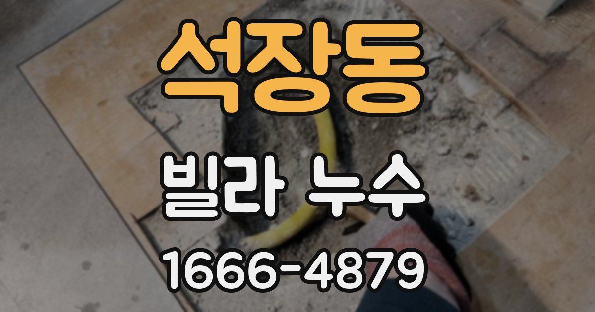 석장동 빌라 누수
