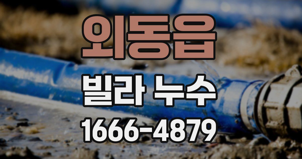 외동읍 빌라 누수