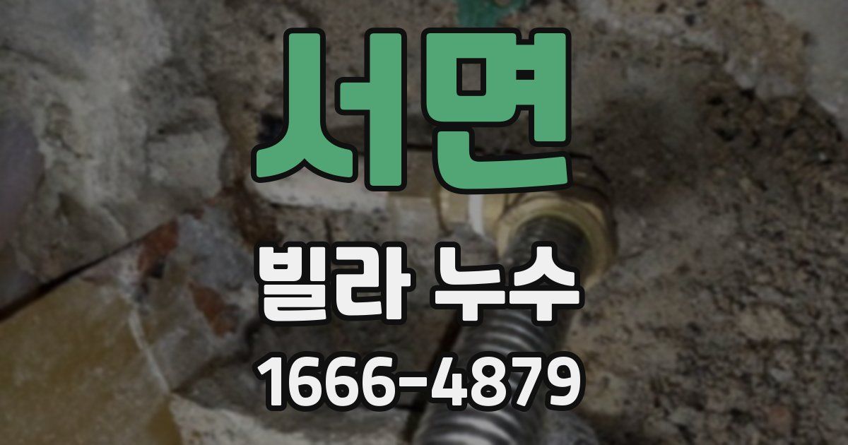 서면 빌라 누수