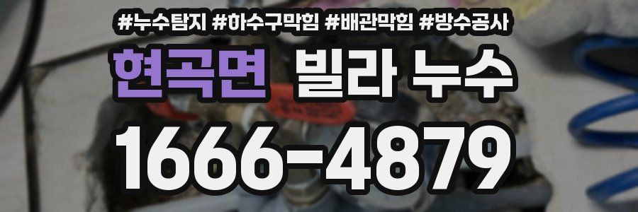 현곡면 빌라 누수