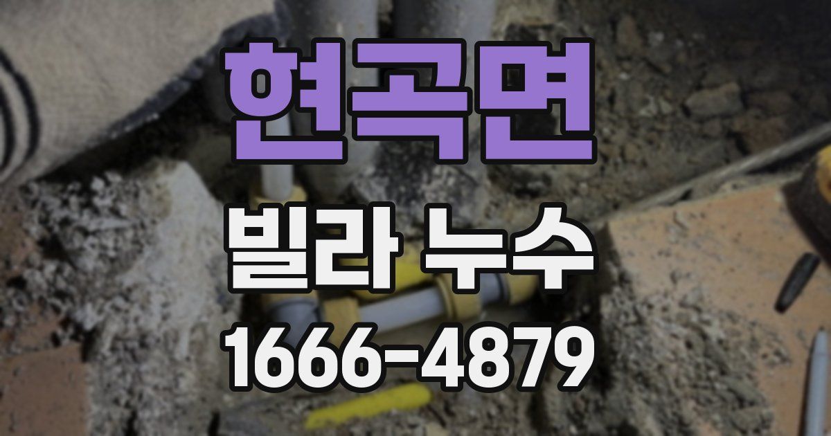 현곡면 빌라 누수