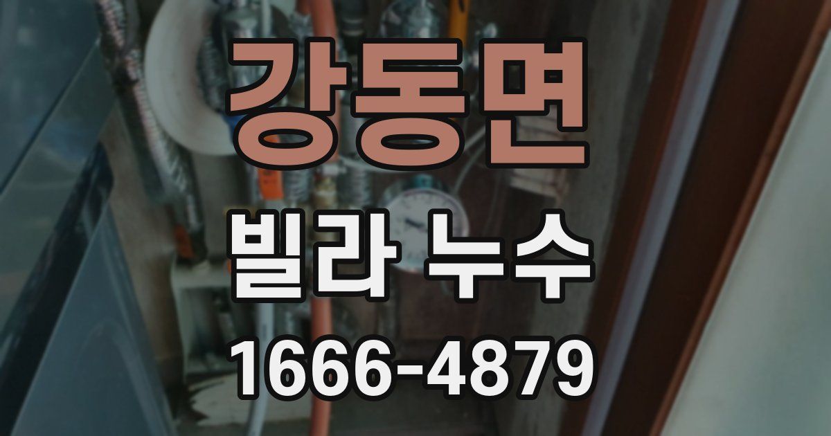 강동면 빌라 누수