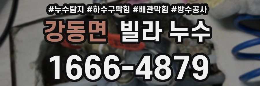 강동면 빌라 누수