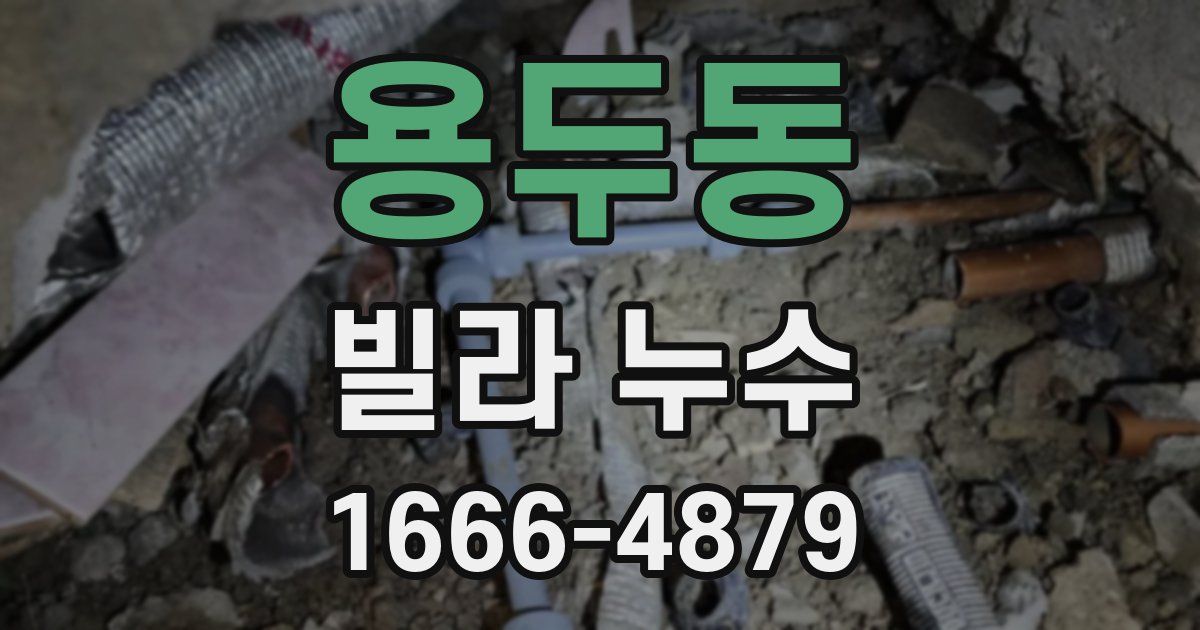 용두동 빌라 누수