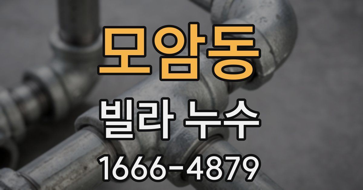 모암동 빌라 누수