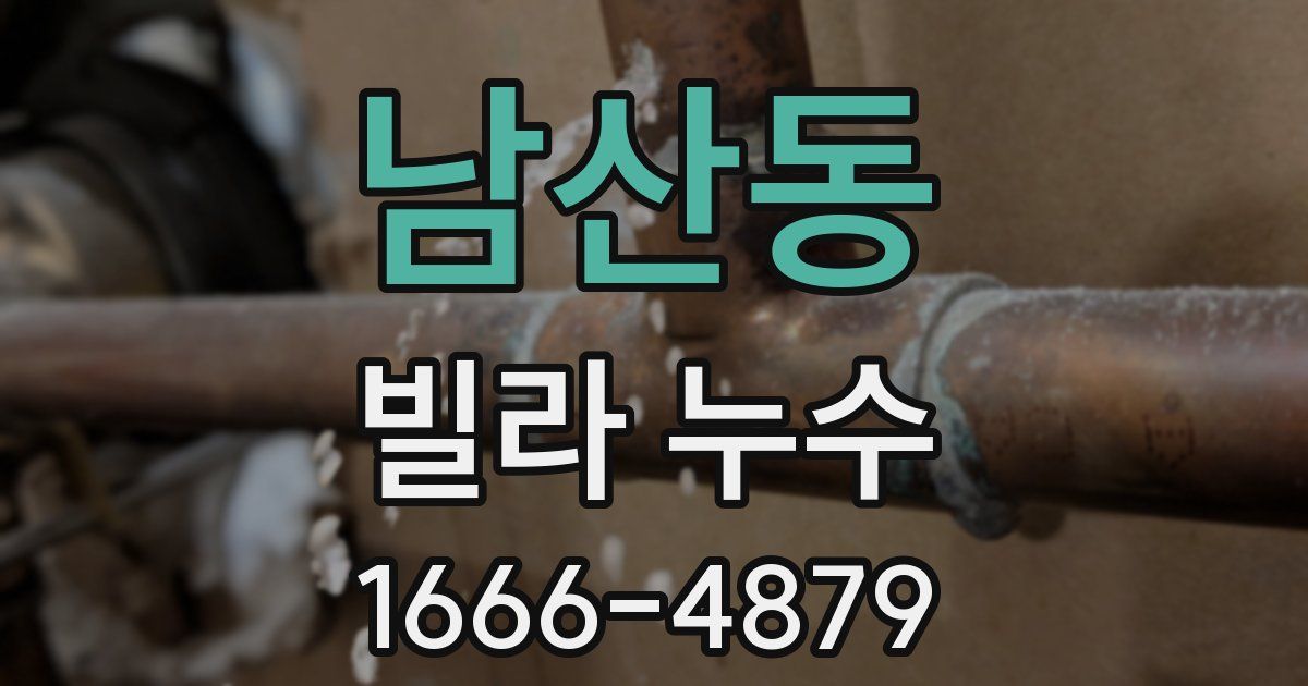 남산동 빌라 누수