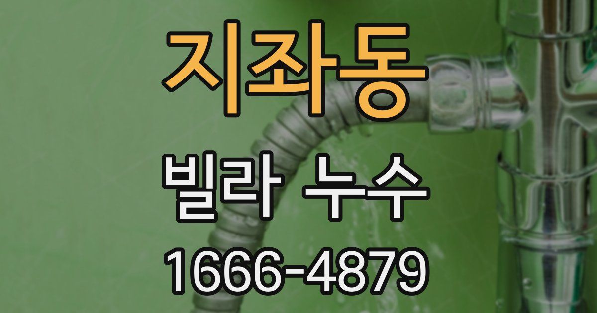 지좌동 빌라 누수
