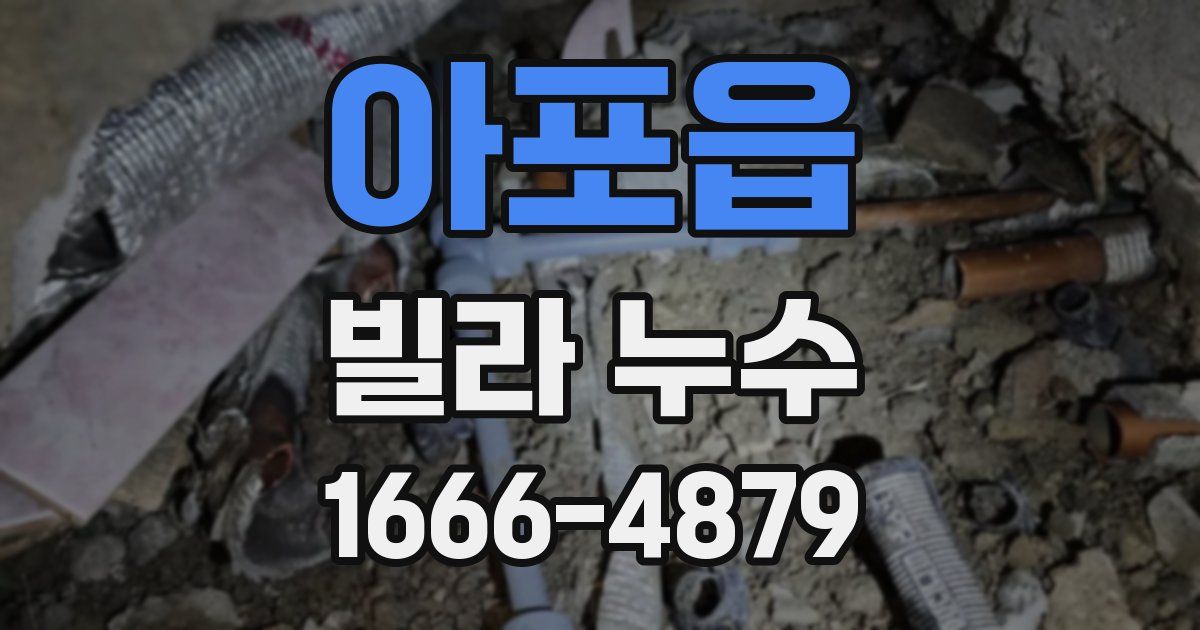 아포읍 빌라 누수