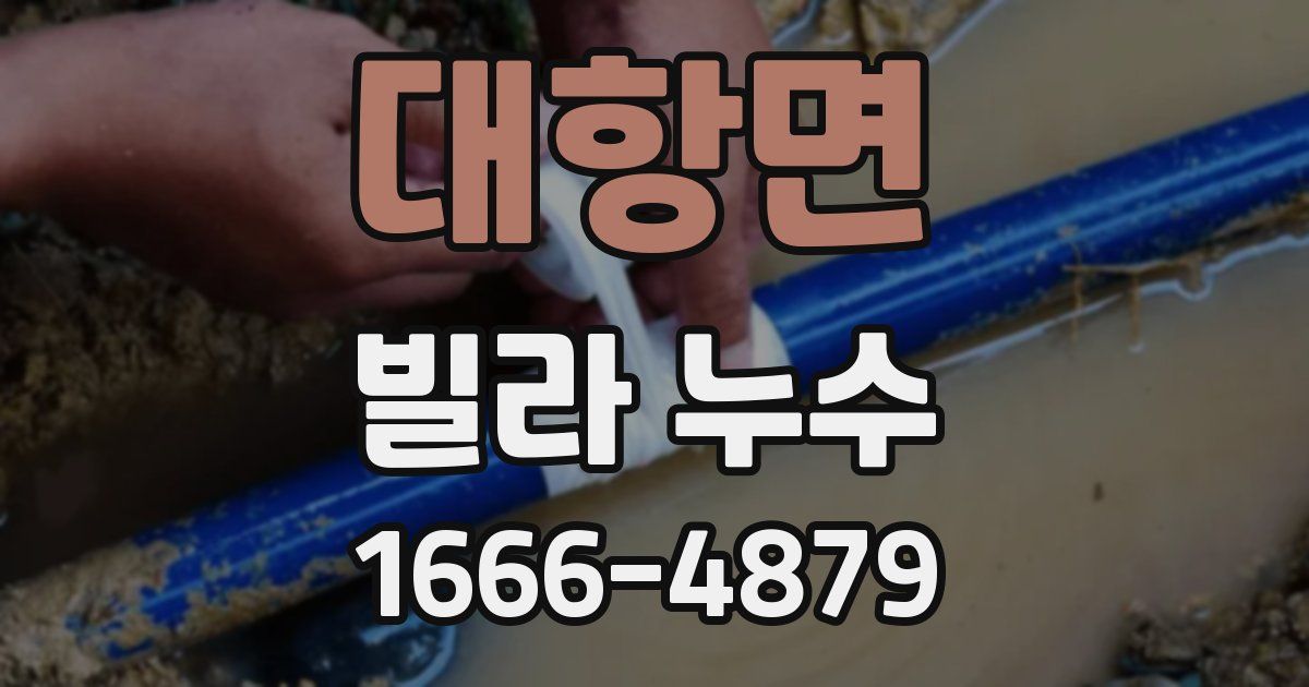 대항면 빌라 누수