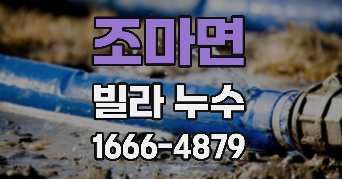 조마면 빌라 누수