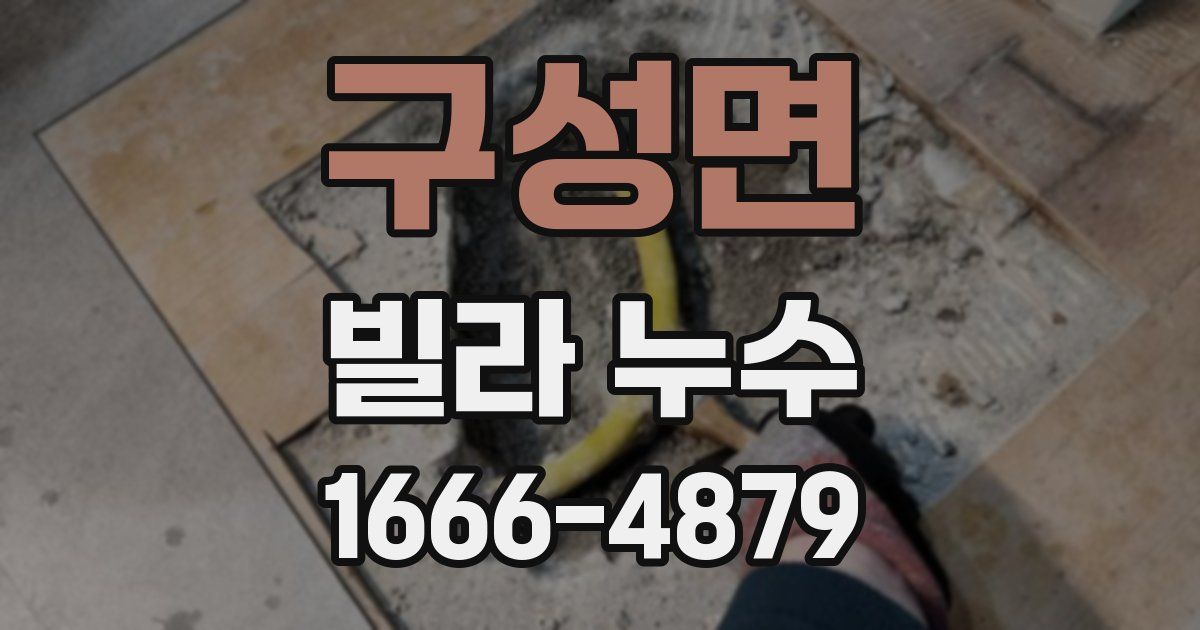 구성면 빌라 누수