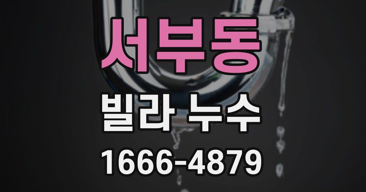 서부동 빌라 누수