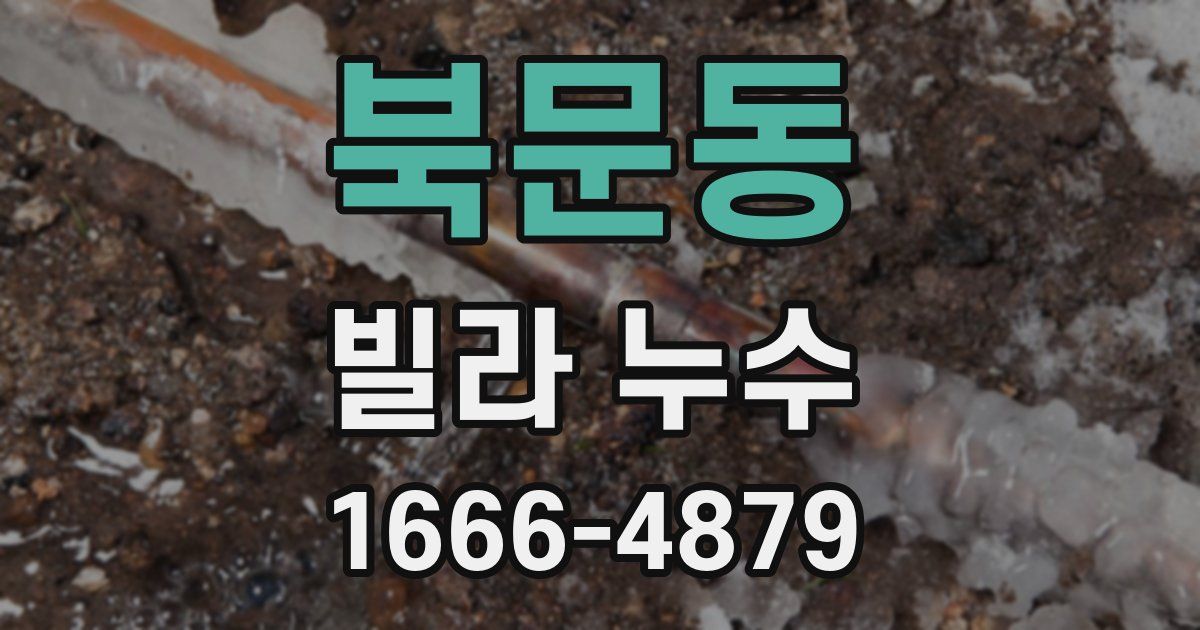 북문동 빌라 누수