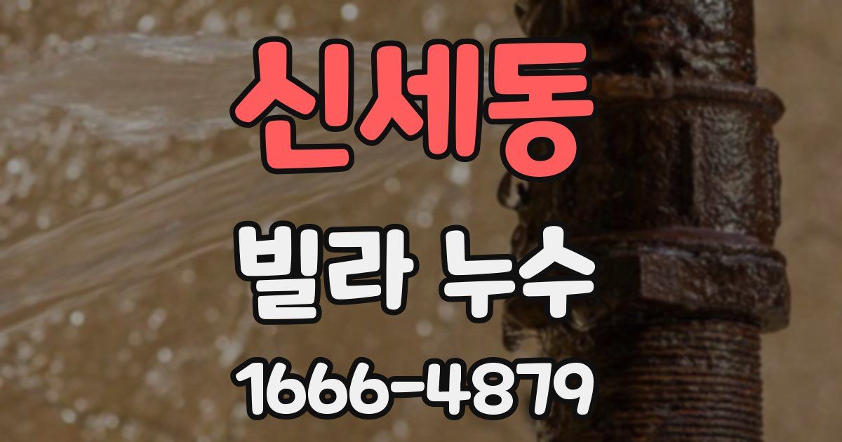 신세동 빌라 누수