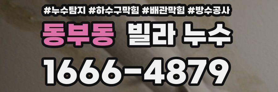 동부동 빌라 누수