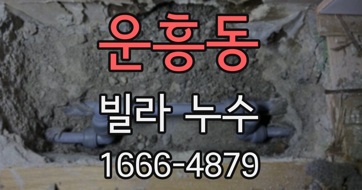 운흥동 빌라 누수