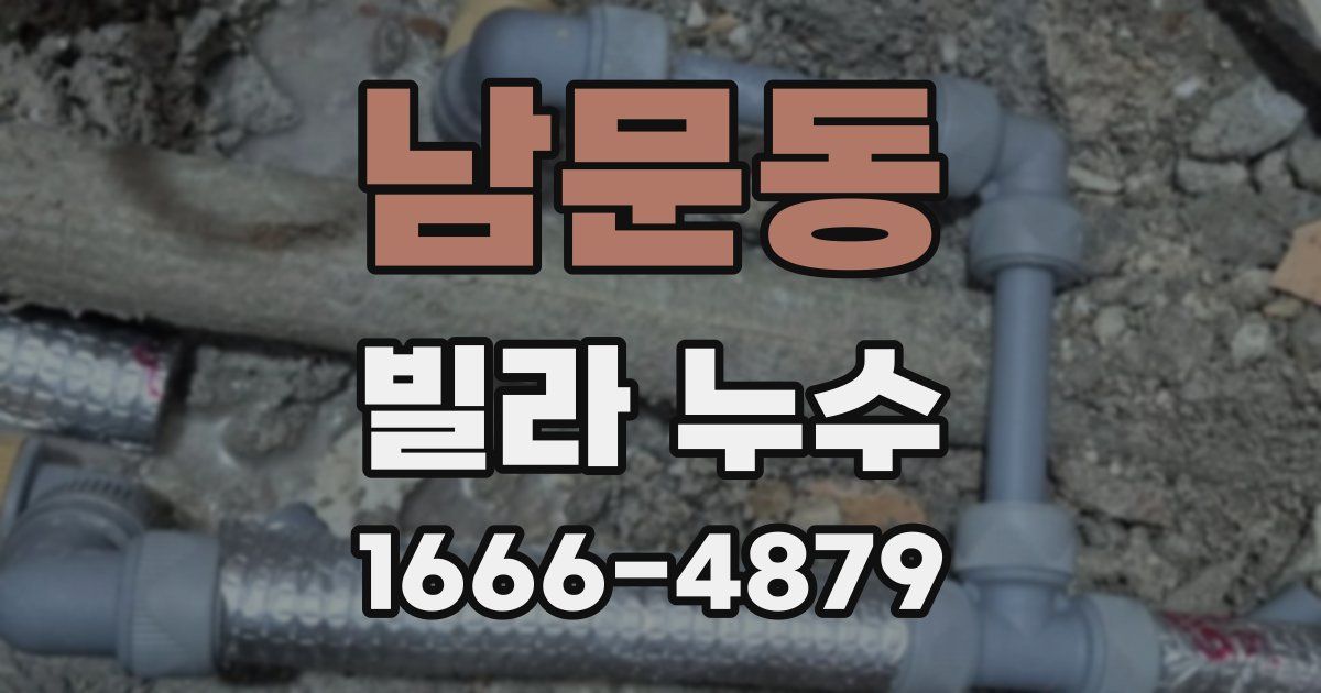 남문동 빌라 누수