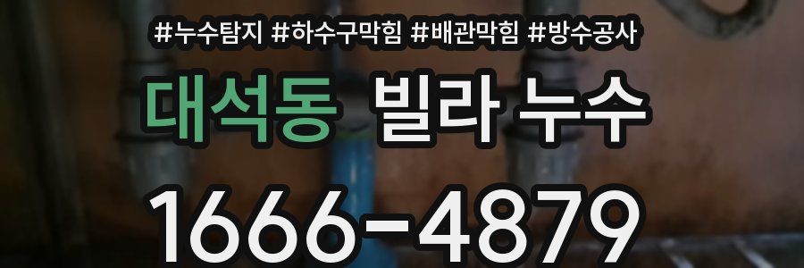 대석동 빌라 누수