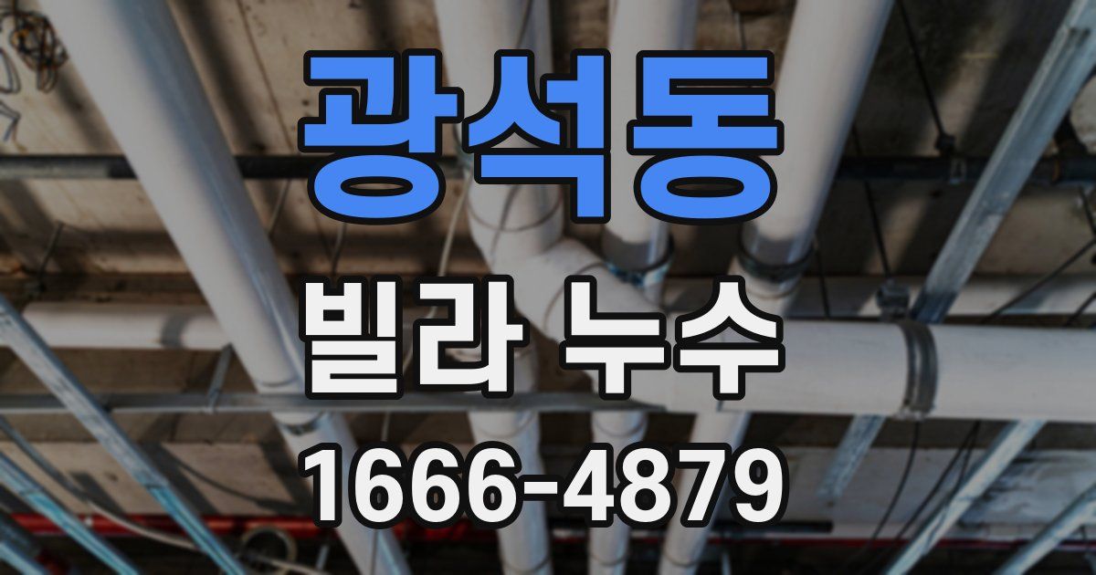 광석동 빌라 누수