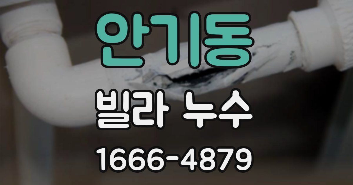 안기동 빌라 누수