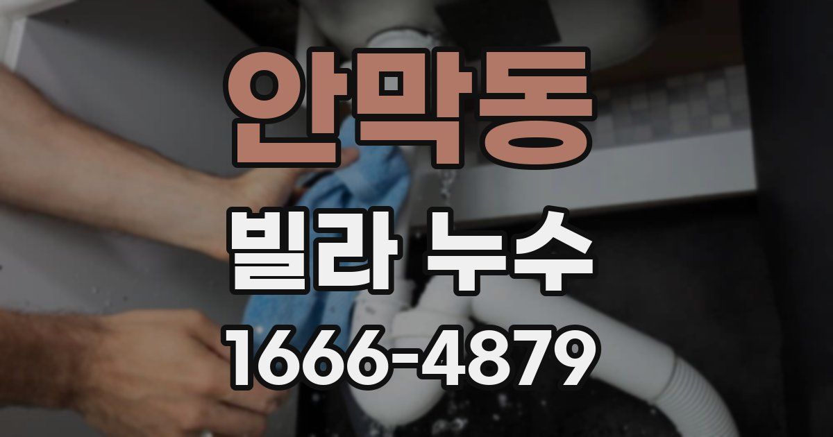 안막동 빌라 누수