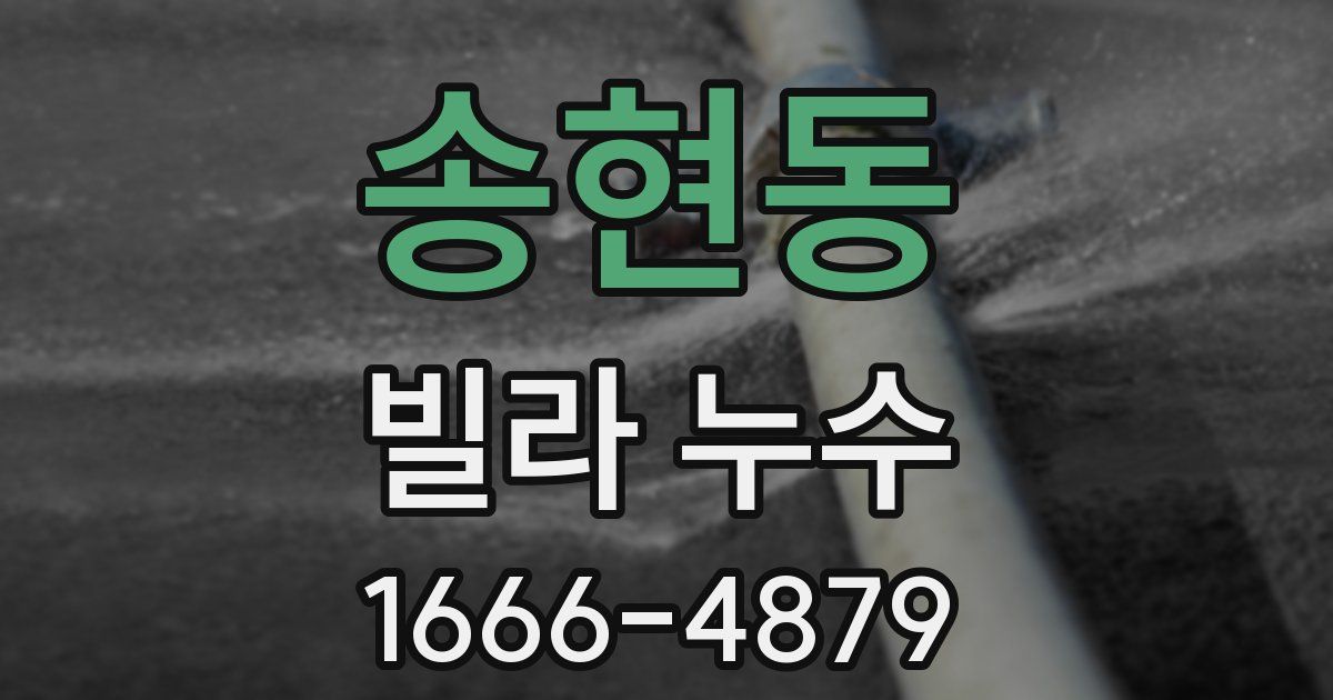 송현동 빌라 누수