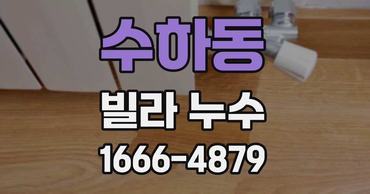 수하동 빌라 누수