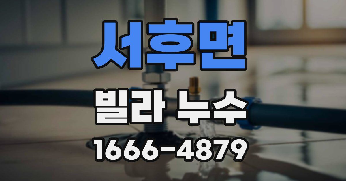 서후면 빌라 누수