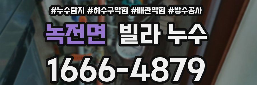 녹전면 빌라 누수