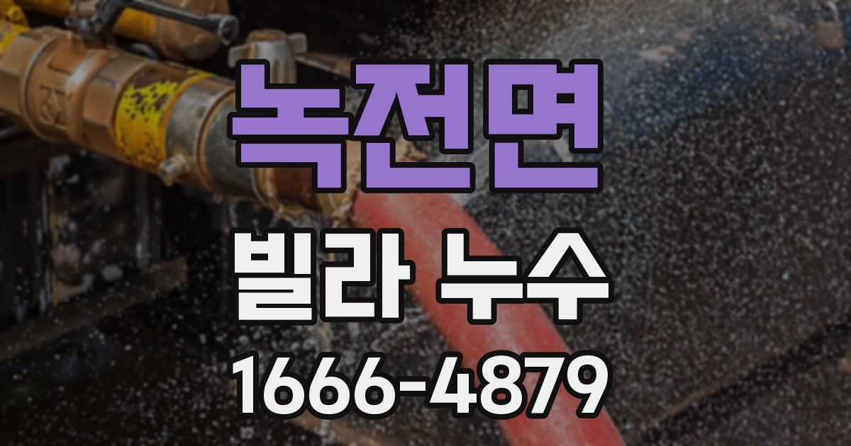 녹전면 빌라 누수